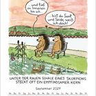 Zwei Igel sprechen auf einer Parkbank am Fluss: „...und tief im Inneren bin ich...“ „...bist du Samt und Seide, weiß ich doch!“