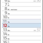 Kalender für September 2027. Wichtige Tage: 8. Maria Geburt, 20. Weltkindertag. Bild zeigt Blumen in einer Gießkanne.