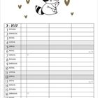 "Liebe ist, wenn dich jemand morgens anlächelt, obwohl du aussiehst wie ein Waschbär auf Drogen."  

Illustration eines Waschbären über einem Septemberkalender 2027.