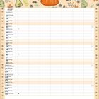 Kalenderseite für September 2017, illustriert mit Birnen- und Blumenmotiven. Enthält Wochentage und Platz für Notizen.