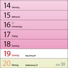 Kalender: September 2027. Tage und Wochentage in Farben, Sonntage rot. Hervorgehobene Ereignisse: 7., 16., 23., 30.