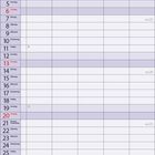 Kalender für Juni 2027, Tage und Wochen in Spalten und Zeilen. Wochenenden sind rot markiert.