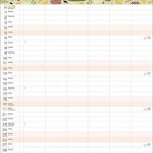 Kalender für September 2027, mit Blümchenmuster oben. Zeigt Wochentage und Wochenzahlen. Markiert: 19. Sonntag, 20. Montag.