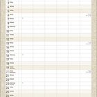 Kalender für September 2027 mit Wochentagen, Notizfeld. Verspielte Illustrationen von Blumen und Herbstmotiven oben.