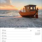 Kalenderseite September 2027, zeigt einen Strand mit Strandkörben auf Amrum, Nordfriesland.