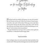 "20 Sekunden, um die richtige Entscheidung zu treffen" steht in großer, geschwungener Schrift über dem Text.