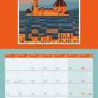 "FLORENCE ITALY" in Großbuchstaben über einer Illustration von Florenz. Darunter ein Kalender für September 2027.