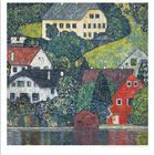 Nummer 9. Illustration von bunten Häusern am Wasser, umgeben von Bäumen. Häuser in Weiß, Rot, Gelb und mit roten Dächern.