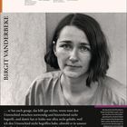 BIRGIT VANDERBEKE, Porträt im mittleren Alter, schwarz-weiß, ernster Blick. Text über philosophischen Unterschied.