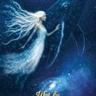 „Wal & Biolumineszentes Plankton: Emotionen, Seelentiefe, Leuchten“. Illustration einer Frau neben einem leuchtenden Wal.