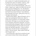 Textseite aus einem Buch. Unten links: "78 KINDERGEBURTSTAGE". Text beschreibt Erinnerungen an Schokolade und Kirschen.