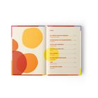 Inhalt: Mehrere Titel mit Namen wie "Das größte Geschenk überhaupt", "Dein Leuchten". Links bunte Kreise in Orange- und Gelbtönen.