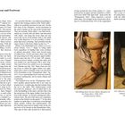 Armour Jacket, Headgear and Footwear. Links Illustration von Reiterstiefeln mit Schnallen. Rechts Illustration von Rüststiefeln.