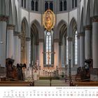 Altenberg - Blick zum Chor mit der Strahlenkranz-Madonna im Altenberger Dom. September 2027 Kalenderansicht.