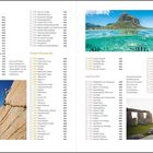 Abenteuerlustige 204-235, Sonnenhungrige 238-265, Spirituelle 268-299. Bild: Kletterer am Berg, Strand auf Mauritius, Stonehenge.