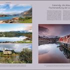 Links oben: "Landausflug-Tipp". Rechts oben: "Kabelvåg: die älteste Fischersiedlung der Lofoten". Links Bilder von Landschaften. Rechts rote Häuser am Wasser.