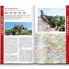 **Texte im Bild:**  
- "Legende und allgemeine Tourenhinweise"
- Kategorien wie Verkehr, Relief, Sonstiges, Touren

**Visuelle Beschreibung:**  
Doppelseitige Buchseite mit Tabellen und Symbolen in mehreren Farben.
