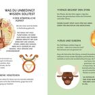 Text: Was du unbedingt wissen solltest, Der körperliche Aspekt, Venus regiert den Stier, Die Glyphe, Zeus und Europa.  
Illustrationen eines Stiers und Planetensymbols.