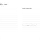 "Als du noch klein warst ..." mit Fragen zu Kinderzimmer, Spielzeug und Hilfe. Dezente florale Ornamente in den Ecken.