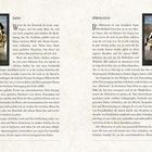 Links: "Liebe" - Text über Liebe, darunter Bild eines Paares. Rechts: "Männerverein" - Text über Männer, darunter Bild eines Mannes.