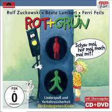 Rolf Zuckowski: Rot + Grün, 1 CD-Audio + 1 DVD, 1 CD und 1 DVD