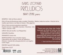 Isabel Leonard - Preludios, CD