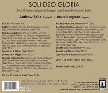 Bach-Transkriptionen für Trompete &amp; Orgel - "Soli Deo Gloria", 2 CDs
