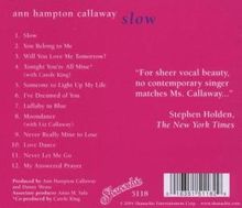 Ann Hampton Callaway: Slow, CD