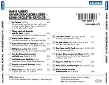 Hans Albers: Unvergängliche Lieder, CD