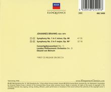 Johannes Brahms (1833-1897): Symphonien Nr.1 &amp; 3, CD