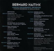 Texte: "BERNARD HAITINK", "LONDON PHILHARMONIC ORCHESTRA", CD-Inhalte mit klassischer Musik, Künstlern und Orchesternamen.