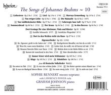 Johannes Brahms (1833-1897): Sämtliche Lieder Vol.10, CD