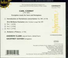 Carl Czerny (1791-1857): 3 Fantasien für Horn &amp; Klavier op.339, CD
