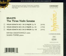 Johannes Brahms (1833-1897): Sonaten für Violine &amp; Klavier Nr.1-3, CD