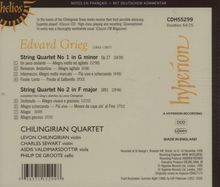 Edvard Grieg (1843-1907): Streichquartette Nr.1 &amp; 2, CD