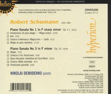 Robert Schumann (1810-1856): Klaviersonaten Nr.1 &amp; 3, CD