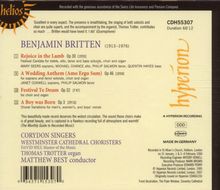 Benjamin Britten (1913-1976): Rejoice the Lamb - Kantate op.30, CD