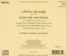 Anton Arensky (1861-1906): Suiten Nr.1-4 f.2 Klaviere, CD