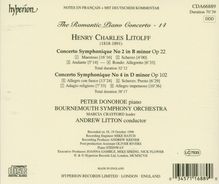 Henry Litolff (1818-1891): Concertos Symphoniques Nr.2 &amp; 4 für Klavier &amp; Orchester, CD