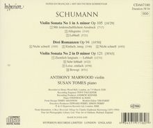 Robert Schumann (1810-1856): Sonaten für Violine &amp; Klavier Nr.1 &amp; 2, CD