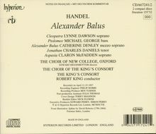 Georg Friedrich Händel (1685-1759): Alexander Balus, 2 CDs