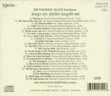 Thomas Allen - Songs, my Father taught me Vol.1, CD