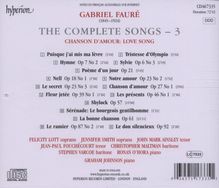 Gabriel Faure (1845-1924): Sämtliche Lieder Vol.3, CD