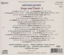 Felix Mendelssohn Bartholdy (1809-1847): Lieder Vol.3, CD