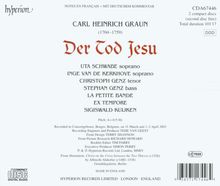 Carl Heinrich Graun (1703-1759): Der Tod Jesu, 2 CDs