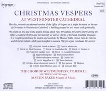 Christmas Vespers at Westminster Cathedral, CD