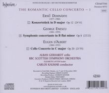 Eugen D'Albert (1864-1932): Cellokonzert C-dur op.20, CD