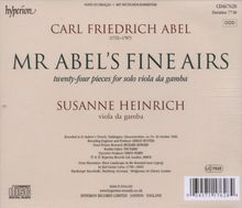 Carl Friedrich Abel (1723-1787): Mr.Abel's Fine Aires - Musik für Viola da gamba solo, CD
