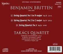 Benjamin Britten (1913-1976): Streichquartette Nr.1-3, CD