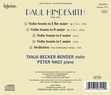 Paul Hindemith (1895-1963): 4 Sonaten für Violine &amp; Klavier, CD